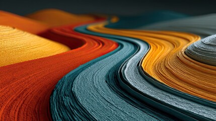 Winding roads stylized as multiple paths, representing journey, decision-making and direction choices