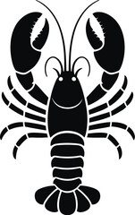 Black lobster illustration crustacean seafood