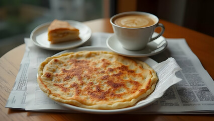 Wholesome Breakfast Setup with Curd and Paratha