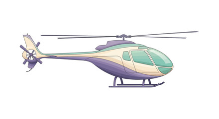 Helicopter Action, Aircraft Illustration, Sky Environment, Graphic Content, Air Transport Viewpoint, Aviation Concept