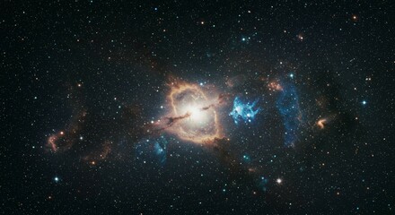 Exploring Distant Galaxy with Stars and Nebula in Deep Space