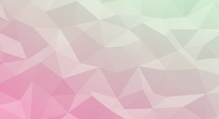 Abstract Polygon Background Gradient in Pink and Green