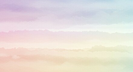 Abstract Pastel Landscape with Soft Watercolor Texture