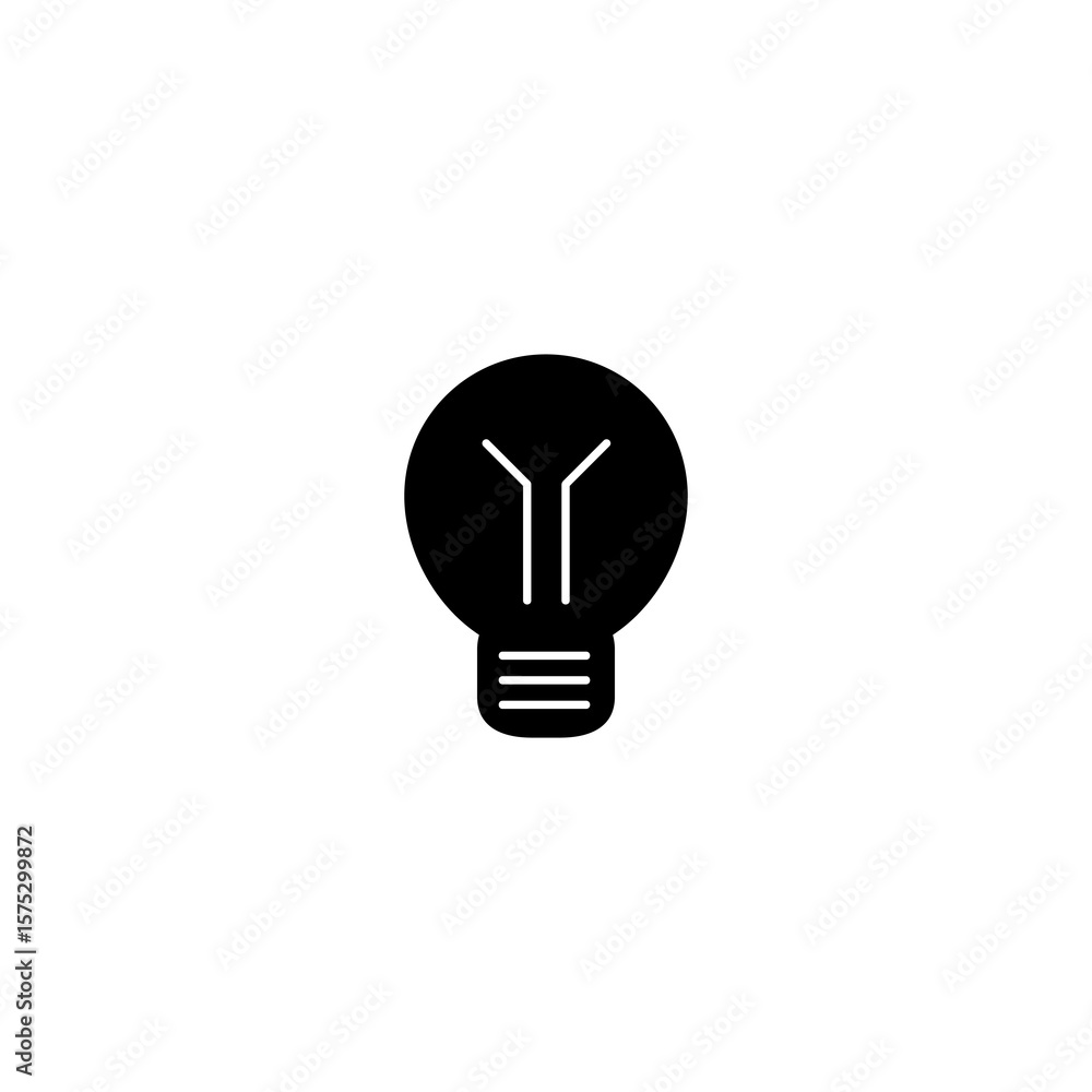 Poster ight bulb icon, vector simple illustration for web and app..eps