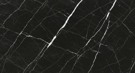 Black Marble Texture with White Veins for Interior Design
