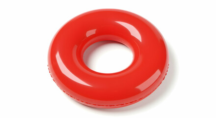 Summer Fun Red Inflatable Pool Ring Float Relaxing Beach Holiday Vacation Water Toy