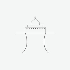 vector illustration of  mosque vector art 