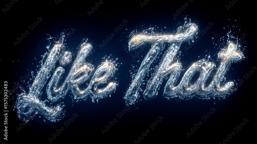 Poster realistic 3d script font 