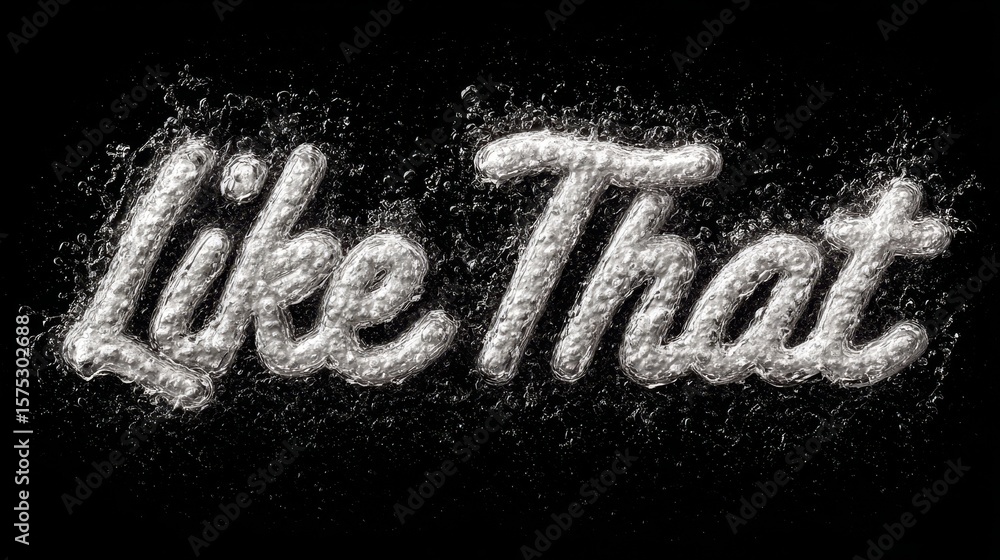 Poster realistic 3d script font 