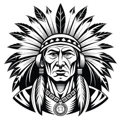 Obraz premium Vector tribal lion head design featuring a warrior king or gothic skull for a striking tattoo or ancient symbol illustration