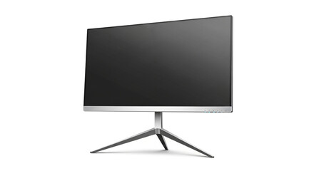 Modern 4K TV with Sleek Stand Isolated on White Background Minimalist Smart TV with Blank Screen on White Background Elegant Flat Screen TV Mounted Above a Modern TV Stand