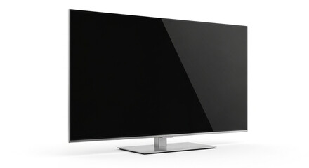modern lcd monitor right angled isolated on white