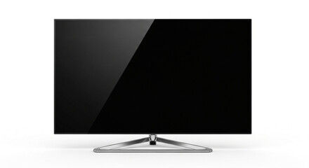 lcd monitor isolated Modern 4K TV with Sleek Stand Isolated on White Background Minimalist Smart TV with Blank Screen on White Background Elegant Flat Screen TV Mounted Above a Modern TV Stand