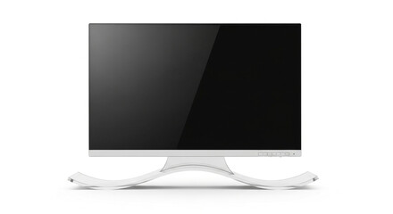 lcd tv with blank screen Modern 4K TV with Sleek Stand Isolated on White Background Minimalist Smart TV with Blank Screen on White Background Elegant Flat Screen TV Mounted Above a Modern TV Stand