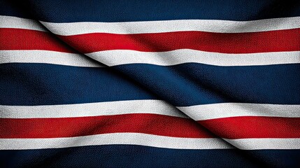 Obraz premium Thailand flag textile backdrop, draped, folds, red, white, blue