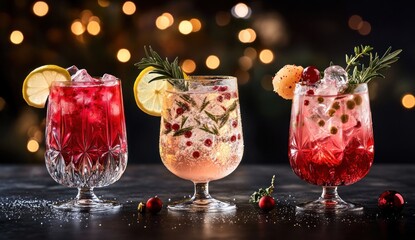 Festive Holiday Cocktails: Cranberry, Rosemary, and Citrus Delights
