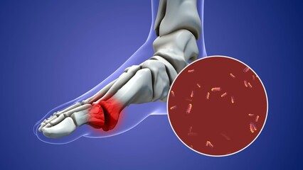 Infected Osteoarthritic Joints Causing Foot Discomfort