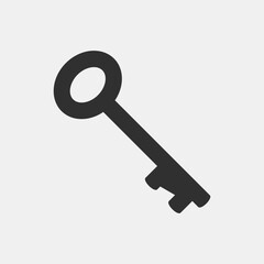 Key. Simple monochrome vector icon