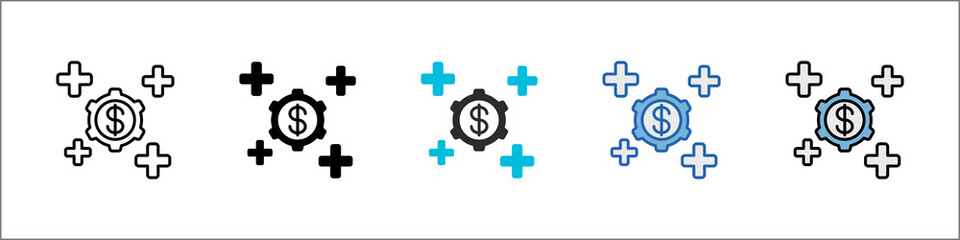 Obraz premium Profitability Icon Pack Multistyle Illustration