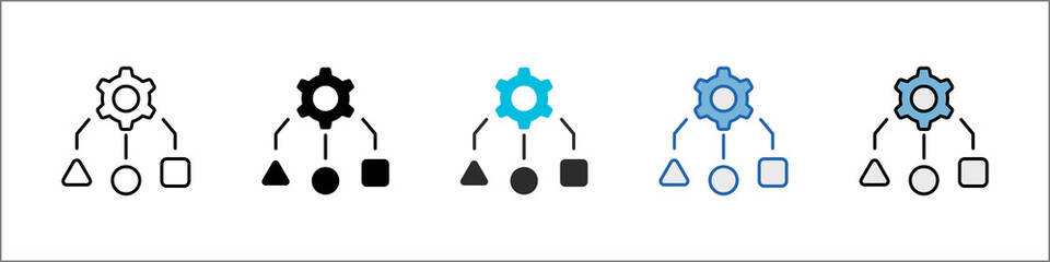 Allocation Icon Pack Multistyle Illustration