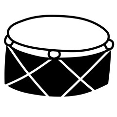 Silhouette of musical elements