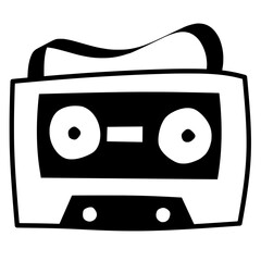 Silhouette of musical elements