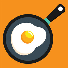 fried egg in a frying pan cook kitchen