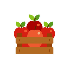 : wooden-crate-of-apples-on-white-background-- 
