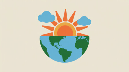 The sun rising over the earth, symbolizing renewable energy and a sustainable future