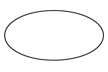 Simple black outline oval shape