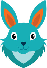 rabbit color blue cute here pet