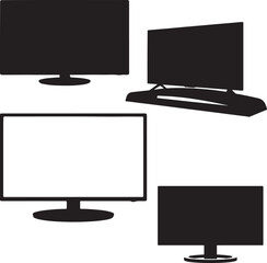 computer monitor or lcd or smart tv with blank screen