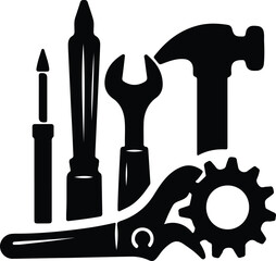 Black silhouette vector design element suitable for various creative applications