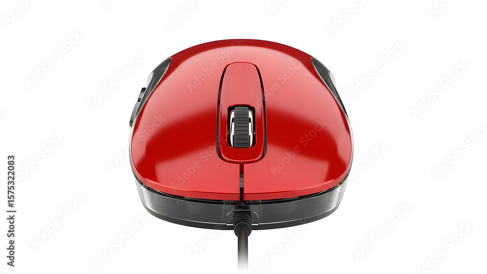 Poster red computer mouse wired ergonomic gaming mouse for pc laptop desktop with scroll wheel optical sens