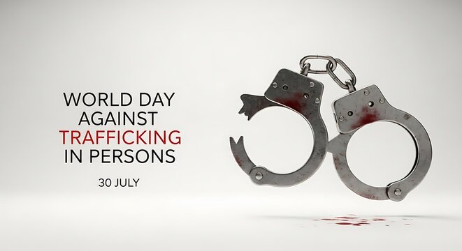 Rusty Handcuffs, a Symbol of World Day Against Human Trafficking