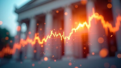 Fototapeta premium Burning orange and yellow flames illuminate the iconic Golden Gate Bridge at night, a fiery market concept design