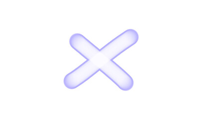 Cross Mark: A hand-drawn X mark with soft, pastel-colored edges against a bright, clean surface, representing choices. 