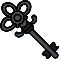 Obraz premium Vintage Black Key Silhouette.eps
