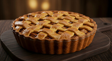 Delicious Homemade Apple Pie Perfect for Thanksgiving Festive Dessert Baking Sweet Treat Autumn Harvest Golden Crust