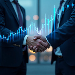 businessmen handshake after a good deal.	