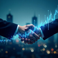 businessmen handshake after a good deal.	