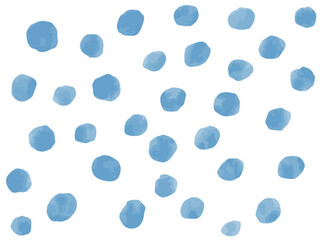 手描き背景　ドット　水彩　ブルー