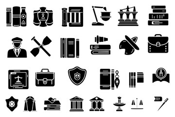 Collection of Law, Justice, and Legal Profession Icons