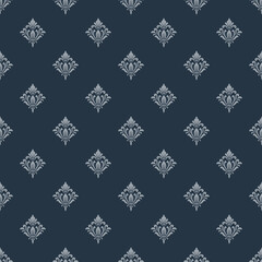 Fototapeta premium Elegant Damask Seamless Pattern. Vector design for Wallpaper, Fabric, Branding, Packaging, Invitations, Wedding, Home Decor Design