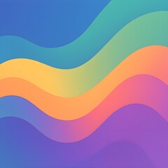Abstract Colorful Gradient Waves and Shapes | Wavy shapes with smooth colorful gradients — ideal for backgrounds, modern themes, and tech design use.