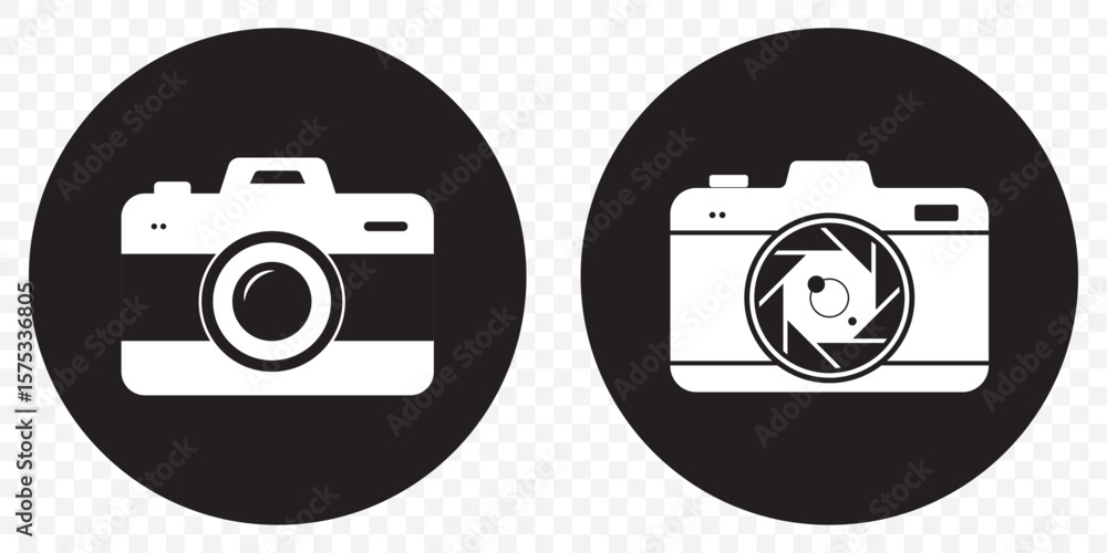 Poster outline filled vector sign ofvs - camera vector icon . isolated transparent . photo camera sign . bl