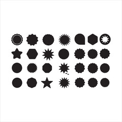 set of black and white flowers