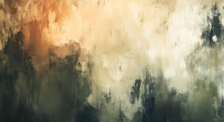 Abstract textured background with vertical brush strokes in warm beige and cool dark green tones creating a moody and artistic feel