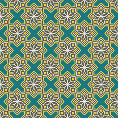 Fototapeta premium Seamless pattern with arabic geometric ornament 