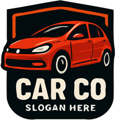 bold car mascot logos in badge style featuring sporty and classic cars, ideal for auto businesses.